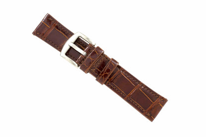 Peanut Brown Alligator Leather Watch Strap