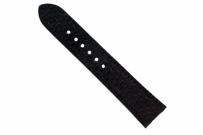 Black Beaver Tail Leather Watch Strap