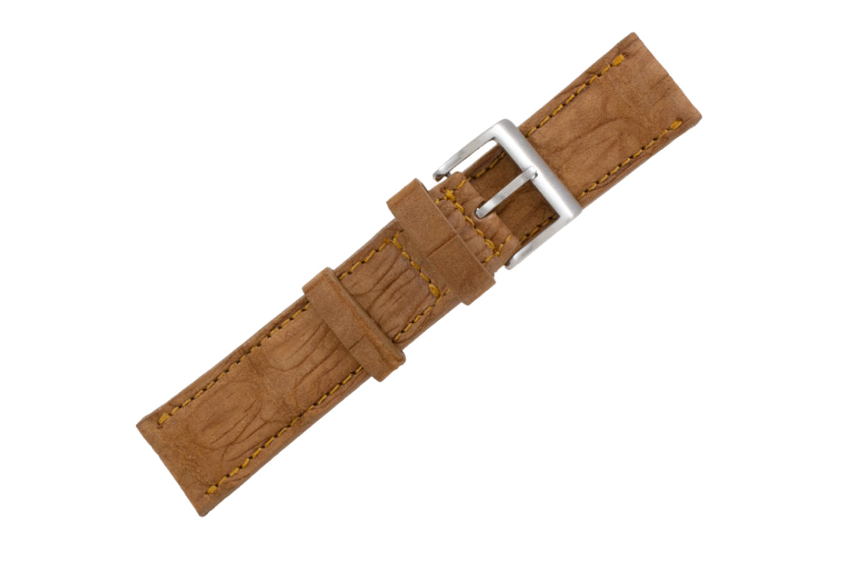 AAA Ultra Tan Suede Alligator Leather Watch Strap