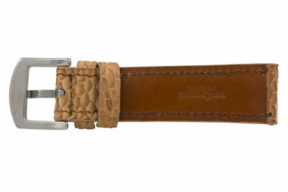 Genuine Tan Beaver Tail Leather Watch Strap