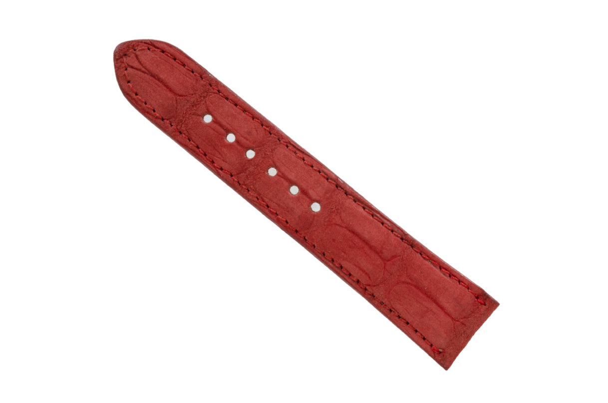 AAA Ultra Red Suede Alligator Leather Watch Strap