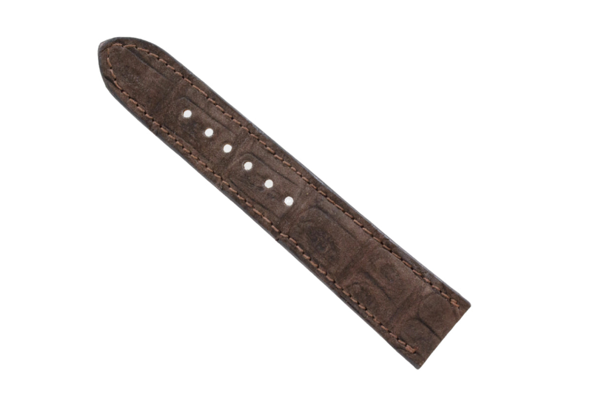 AAA Ultra Brown Suede Alligator Leather Watch Strap