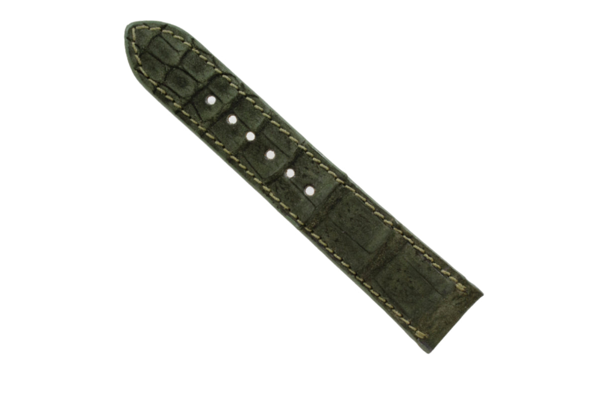 AAA Ultra Green Suede Alligator Leather Watch Strap