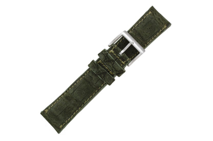 AAA Ultra Green Suede Alligator Leather Watch Strap