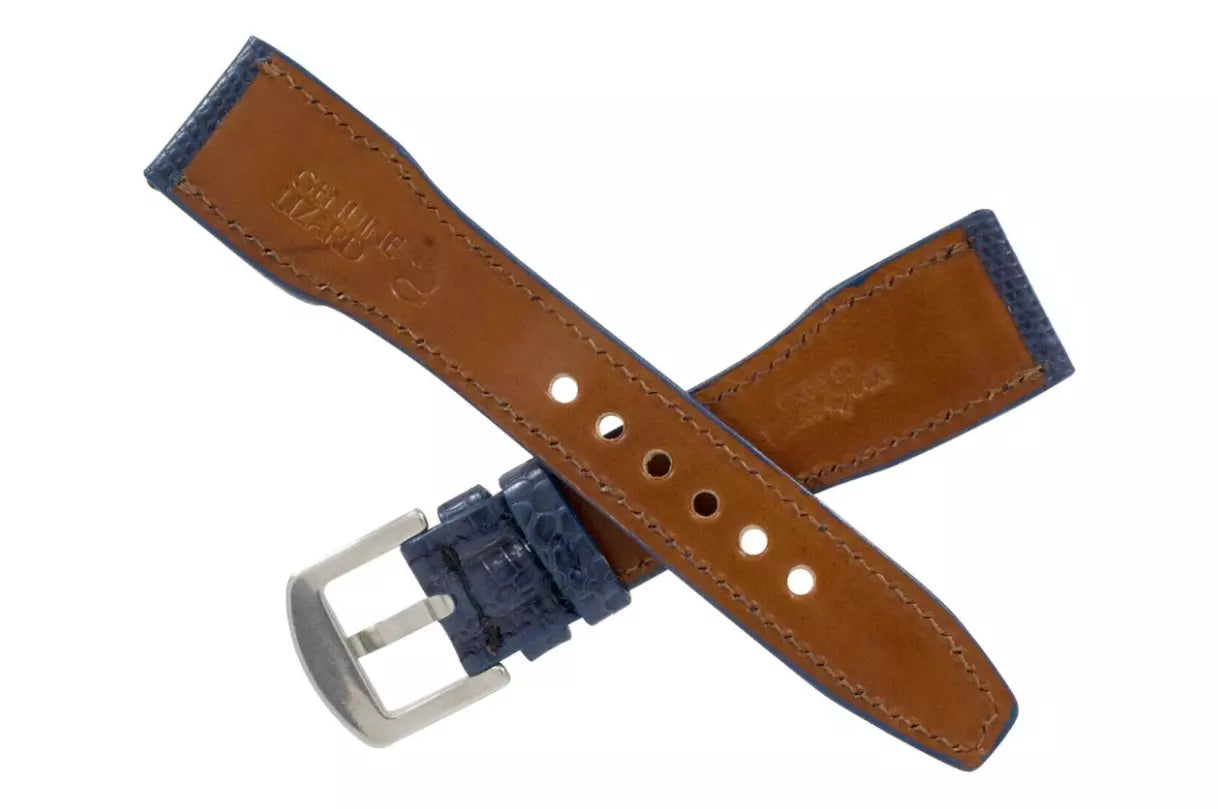 IWC Pilot Navy Blue Lizard Watch Strap