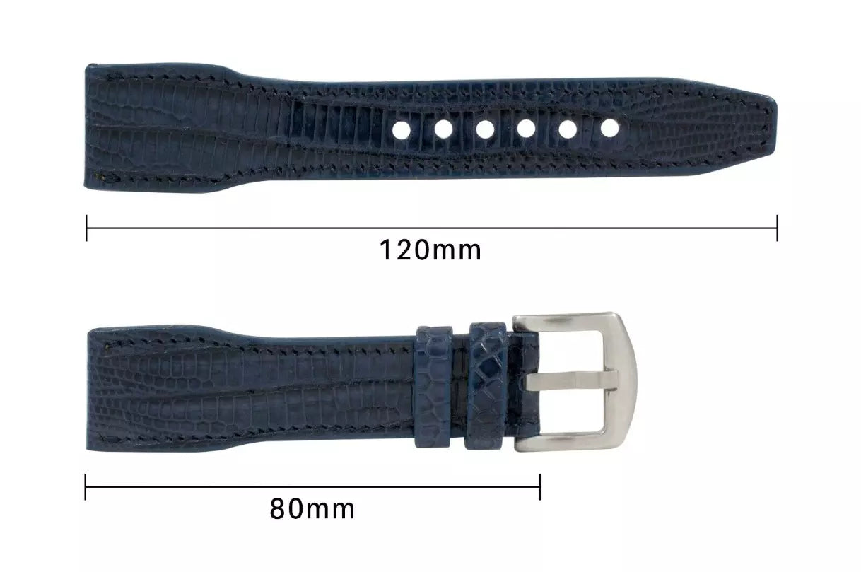 IWC Pilot Navy Blue Lizard Watch Strap