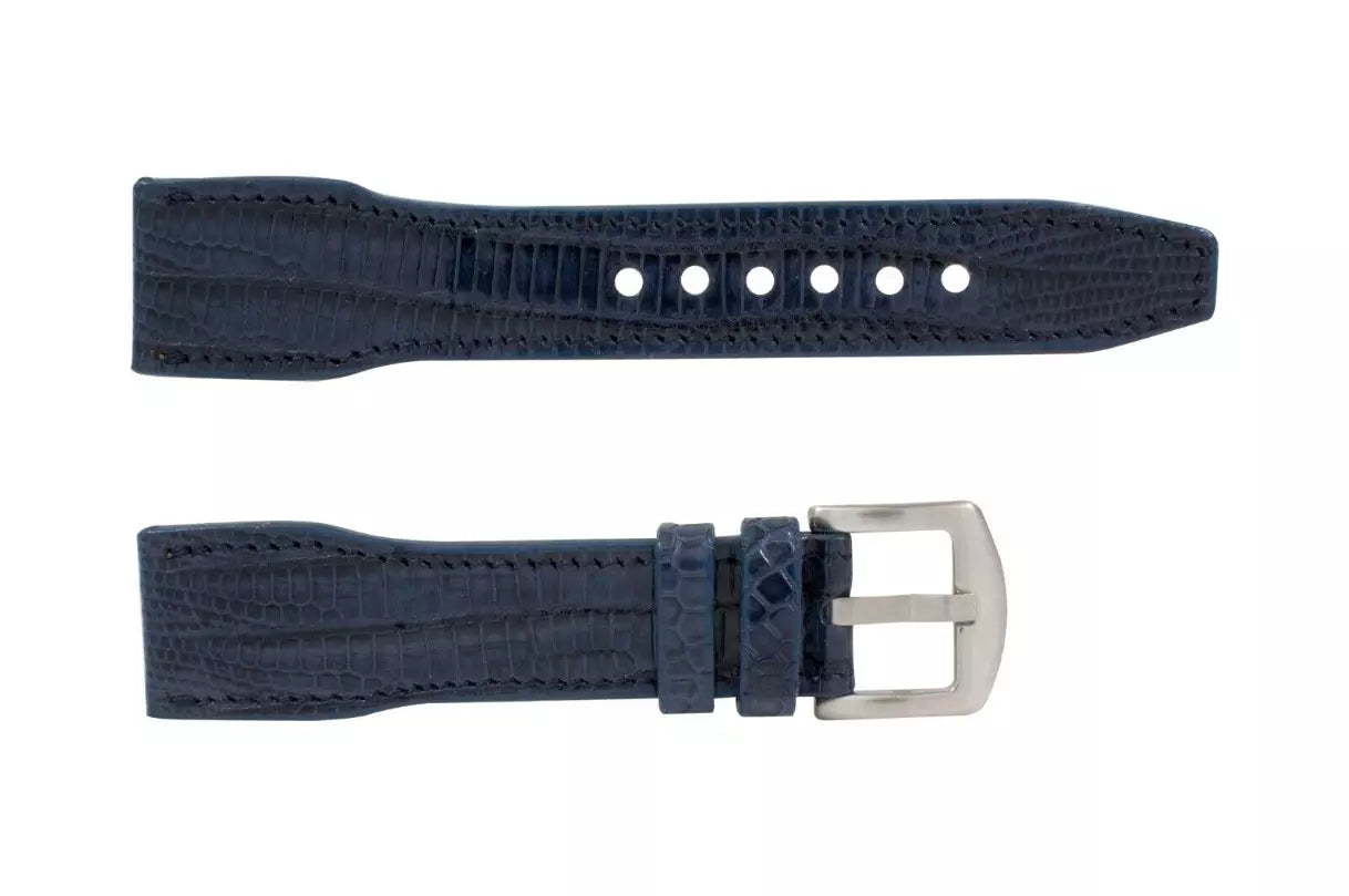 IWC Pilot Navy Blue Lizard Watch Strap