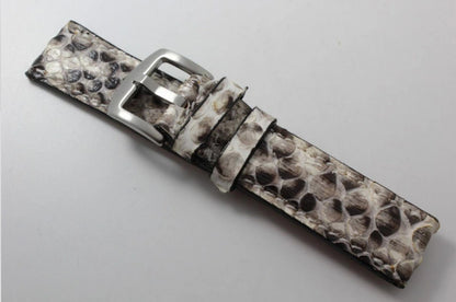 Natural Python Leather Watch Strap