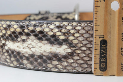 Natural Python Leather Belt