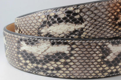 Natural Python Leather Belt