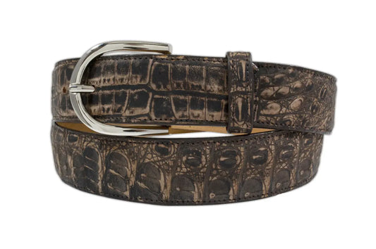 Matte Rustic Brown Alligator Belt