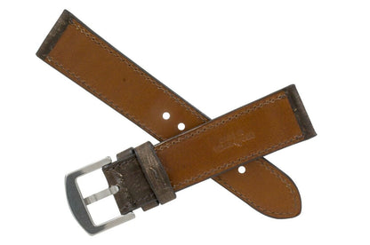 Rustic Brown Hand Tooled Leather Watch Strap