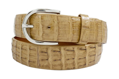 Tan Alligator Double Tail Leather Belt