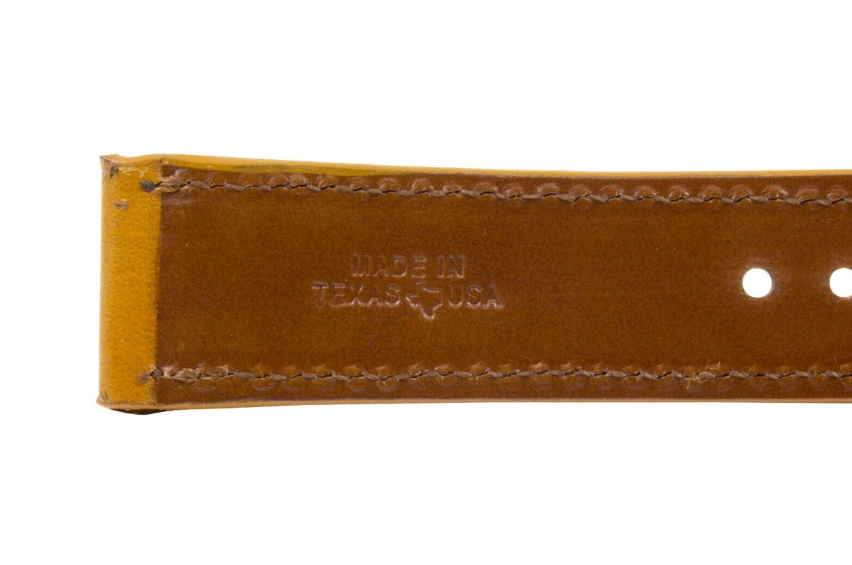 Tan Hand Tooled Leather Watch Strap