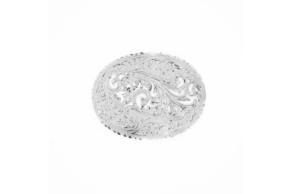 The Major Filigree Sterling Silver (.925) Oval Trophy Belt Buckle