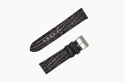 Genuine Washed Gray Lizard Leather Watch Strap