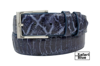 AAA ULTRA Safari Blue Ostrich Leg Belt