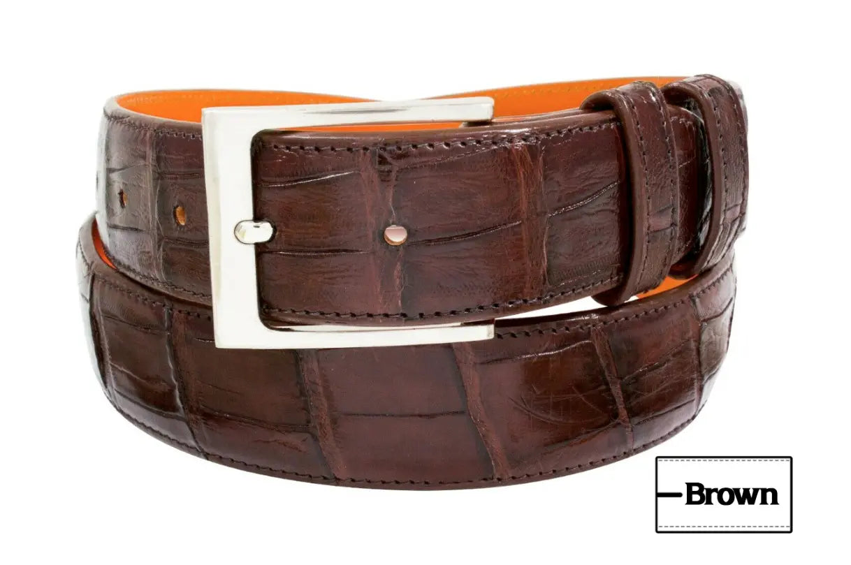 AAA Ultra Brown Alligator Leather Belt