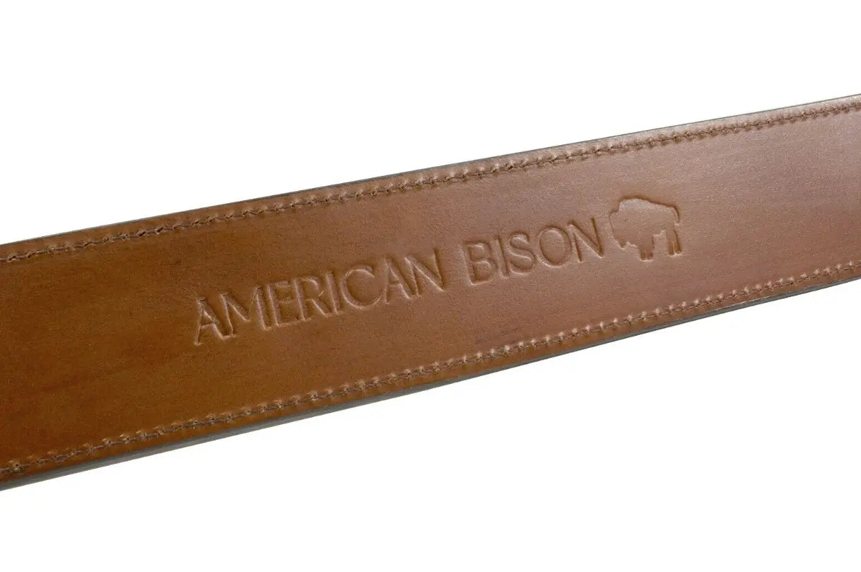 Brown American Bison Leather Belt