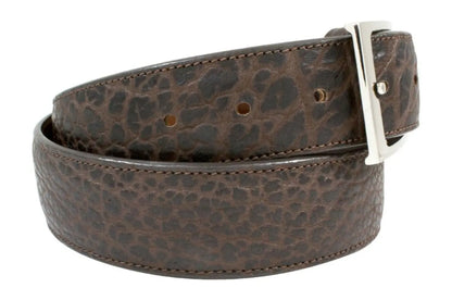 Brown American Bison Leather Belt