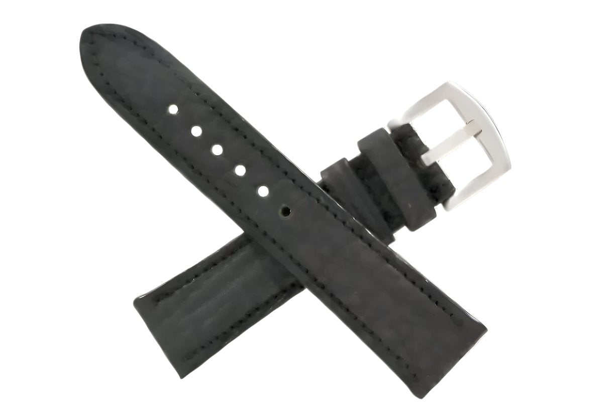 Safari Black Shark leather Watch Strap