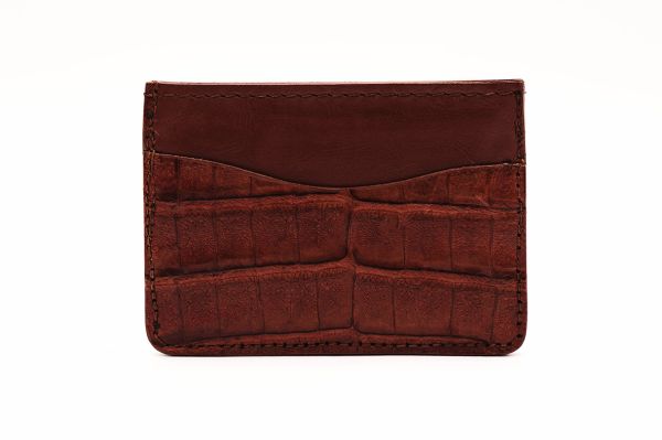 Cognac Alligator Leather Wallet