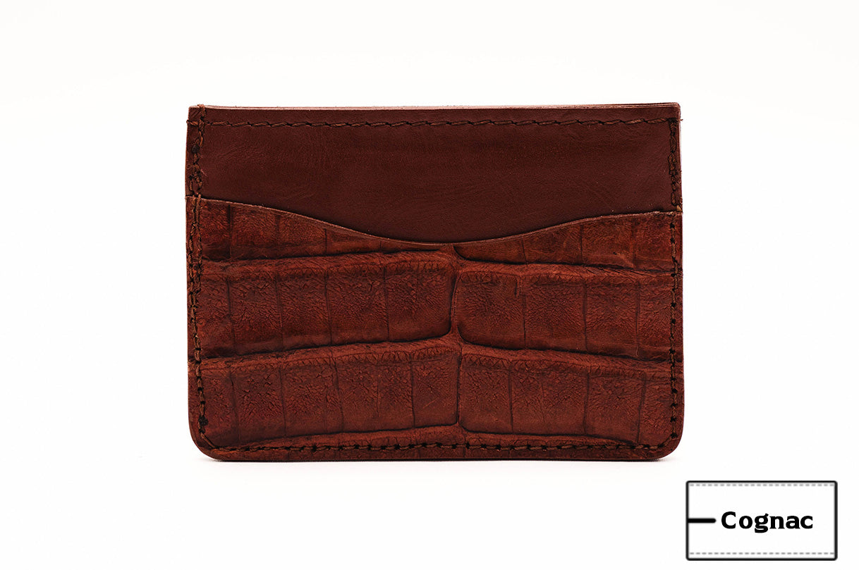 Cognac Alligator Leather Wallet