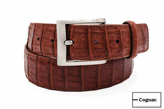 Genuine Cognac Alligator Belt for Men