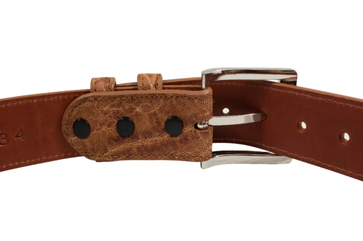 Genuine Cognac Elephant  Leather Belt