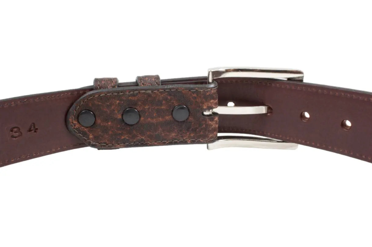 Genuine Dark Brown Elephant  Leather Belt