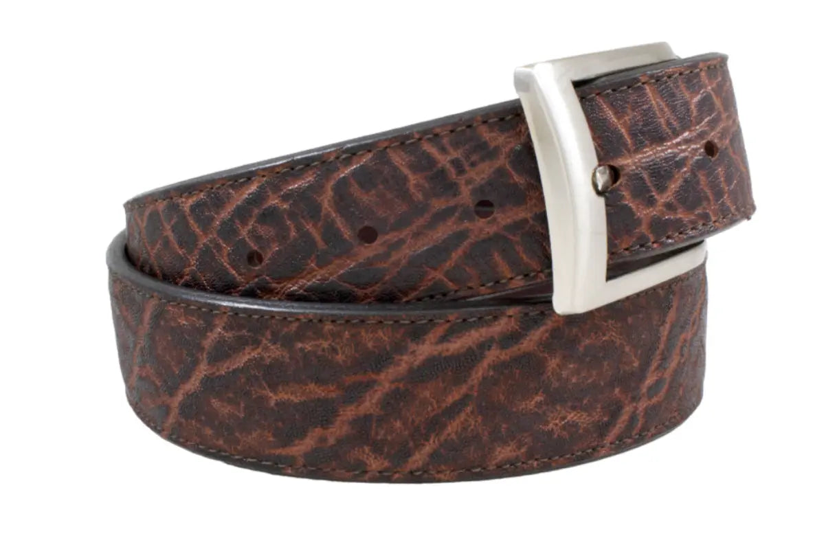 Genuine Dark Brown Elephant  Leather Belt