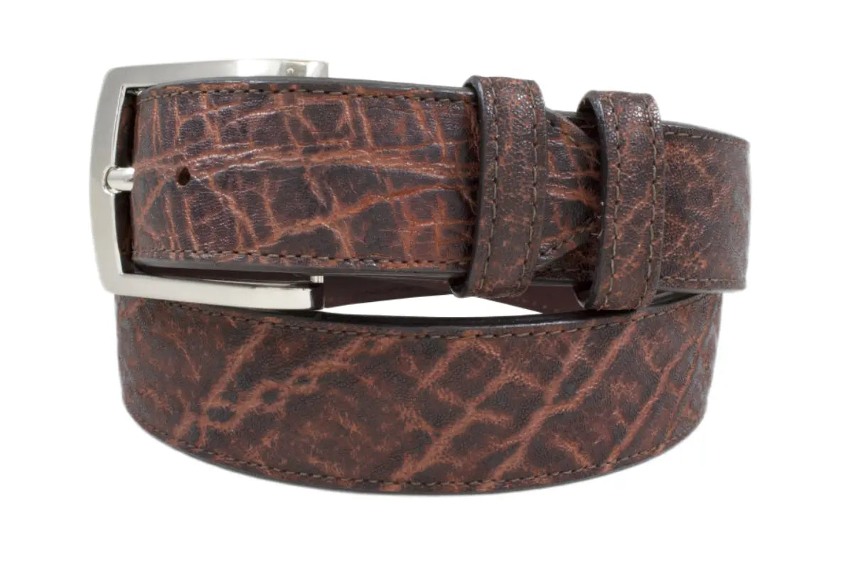 Genuine Dark Brown Elephant  Leather Belt