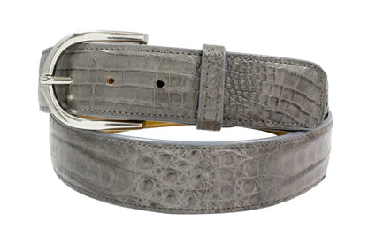 Genuine Grey Alligator Leather Belt for men