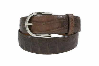 Genuine Saddle Brown Alligator Belt for men