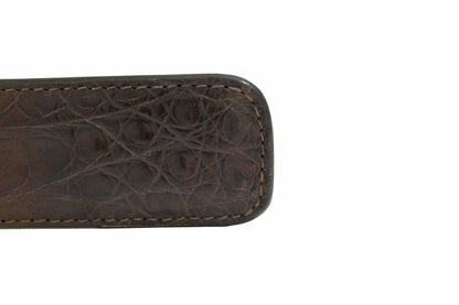 Genuine Saddle Brown Alligator Belt for men