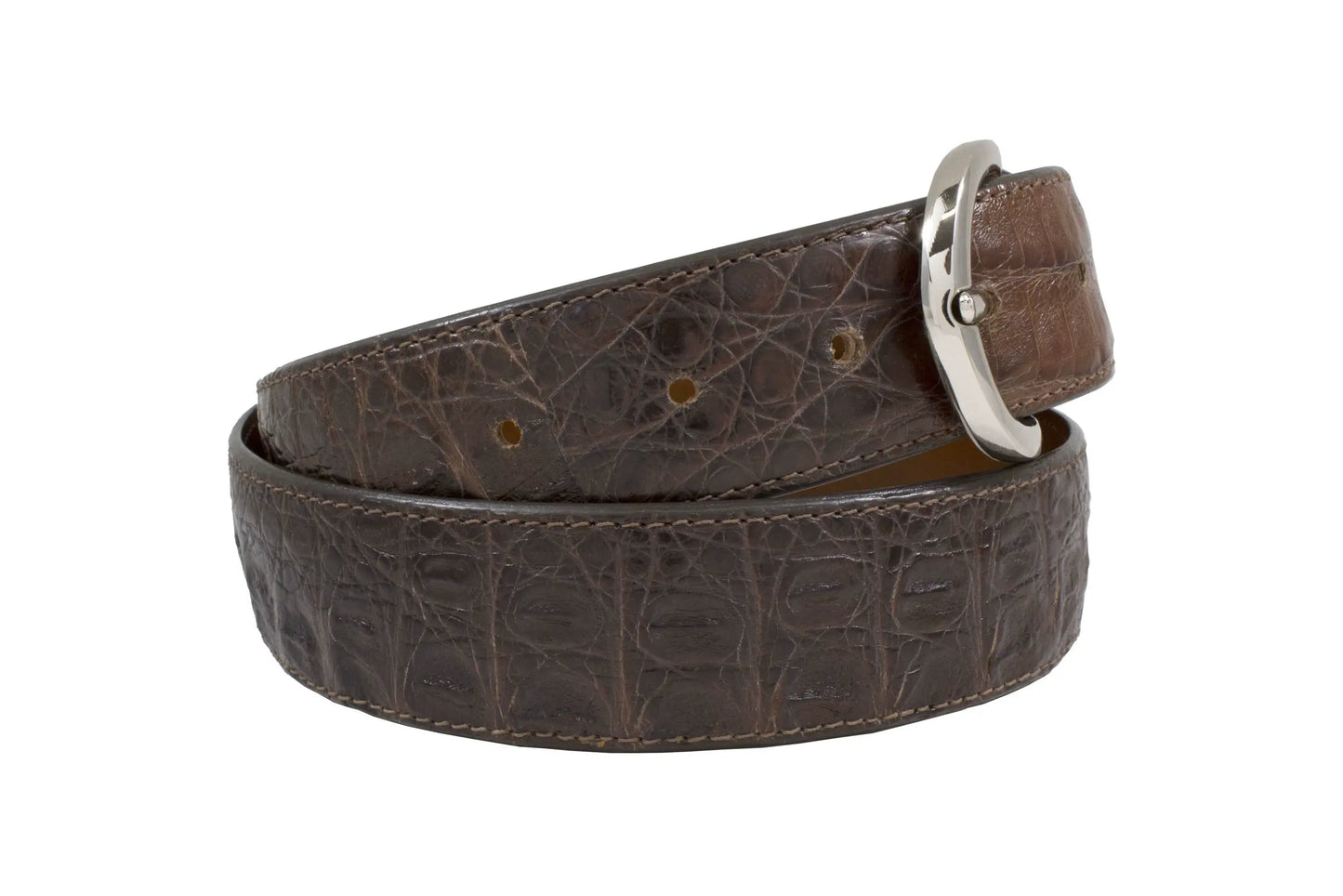 Genuine Saddle Brown Alligator Belt for men