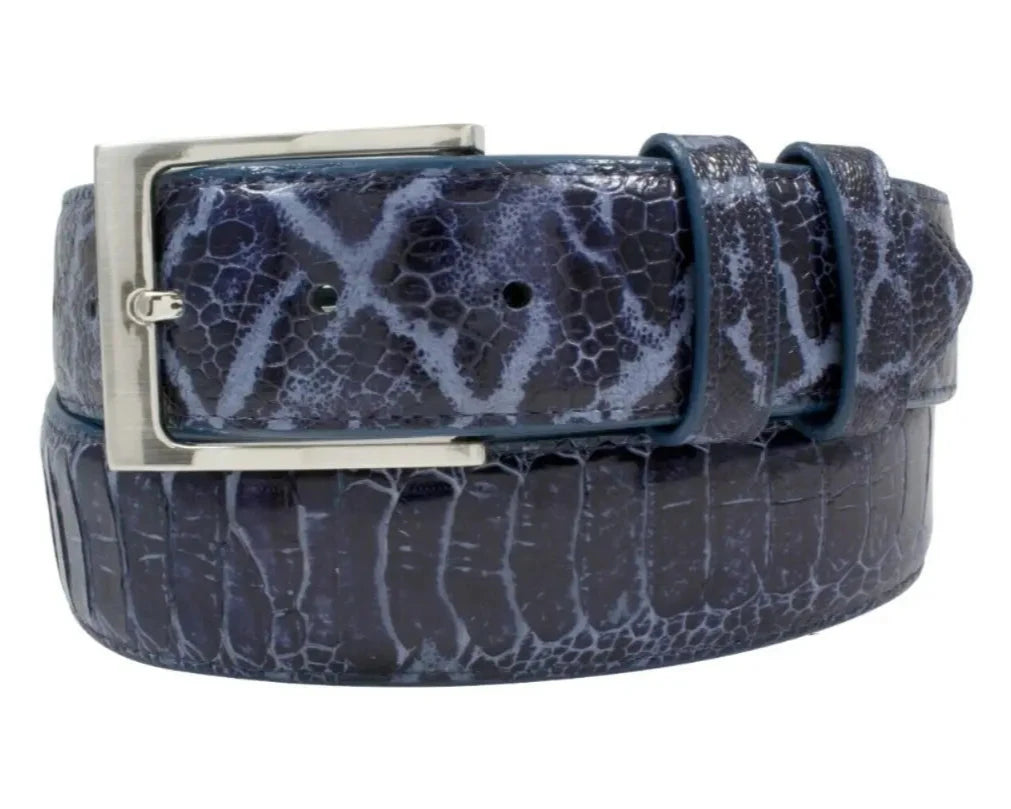 AAA ULTRA Safari Blue Ostrich Leg Belt