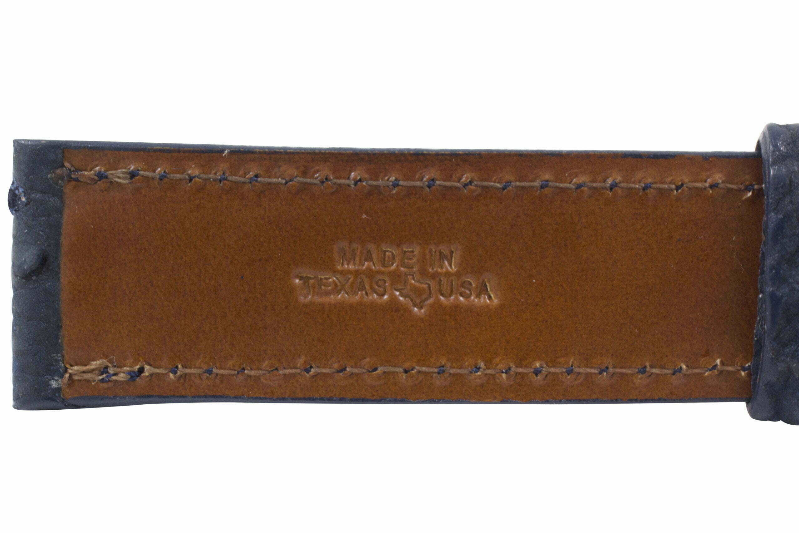 Safari Blue Ostrich Leg Watch Strap | Artifex Leather Works