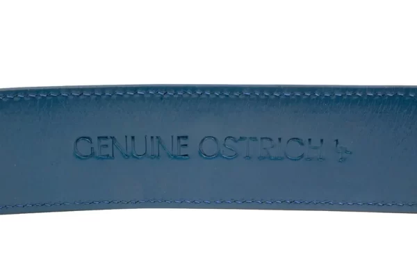 AAA ULTRA Safari Blue Ostrich Leg Belt