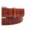 Genuine cognac Alligator Leather belt made in USA