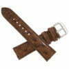 Handmade Genuine Cognac Full Quill Ostrich Leather Watch Strap