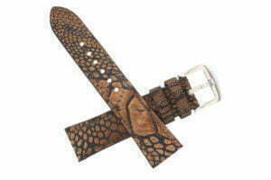 Handmade Genuine Washed Copper Ostrich Leg Watch Strap