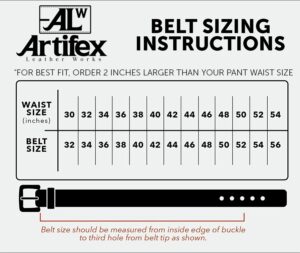 belt sizing Leather Belt mens artifex