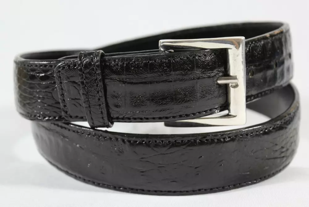 Alligator Belt - Sterling Silver Buckle. | Artifex Leather Works