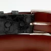 Genuine Hornback Black Caiman Crocodile Leather Belt for men