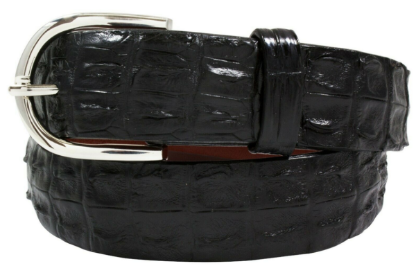 Genuine black Hornback  Alligator Leather Belt