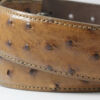 Handmade Genuine Full Quill Tan Ostrich Leather Belt
