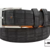 Genuine Handmade AAA ULTRA Black Suede  Alligator Leather Belt