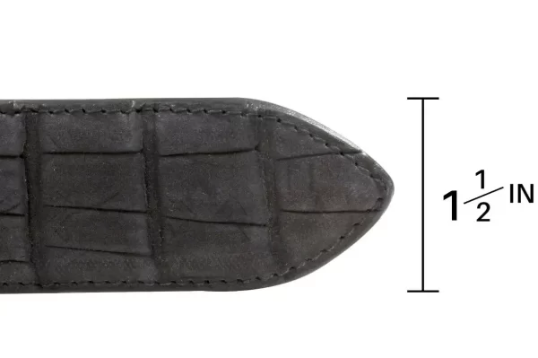 Genuine Handmade AAA ULTRA Black Suede  Alligator Leather Belt