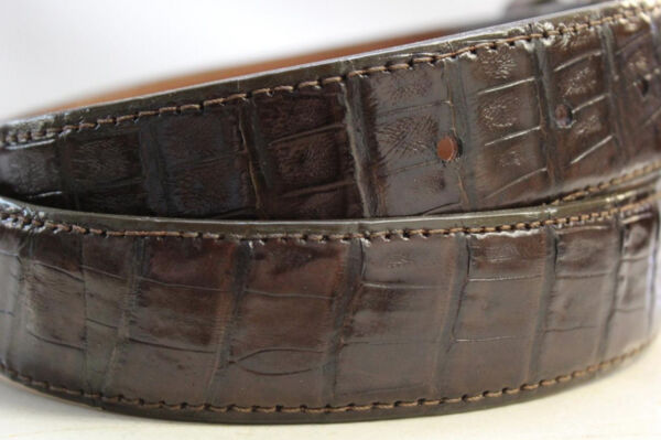 Genuine Brown Alligator Leather Belt for Men